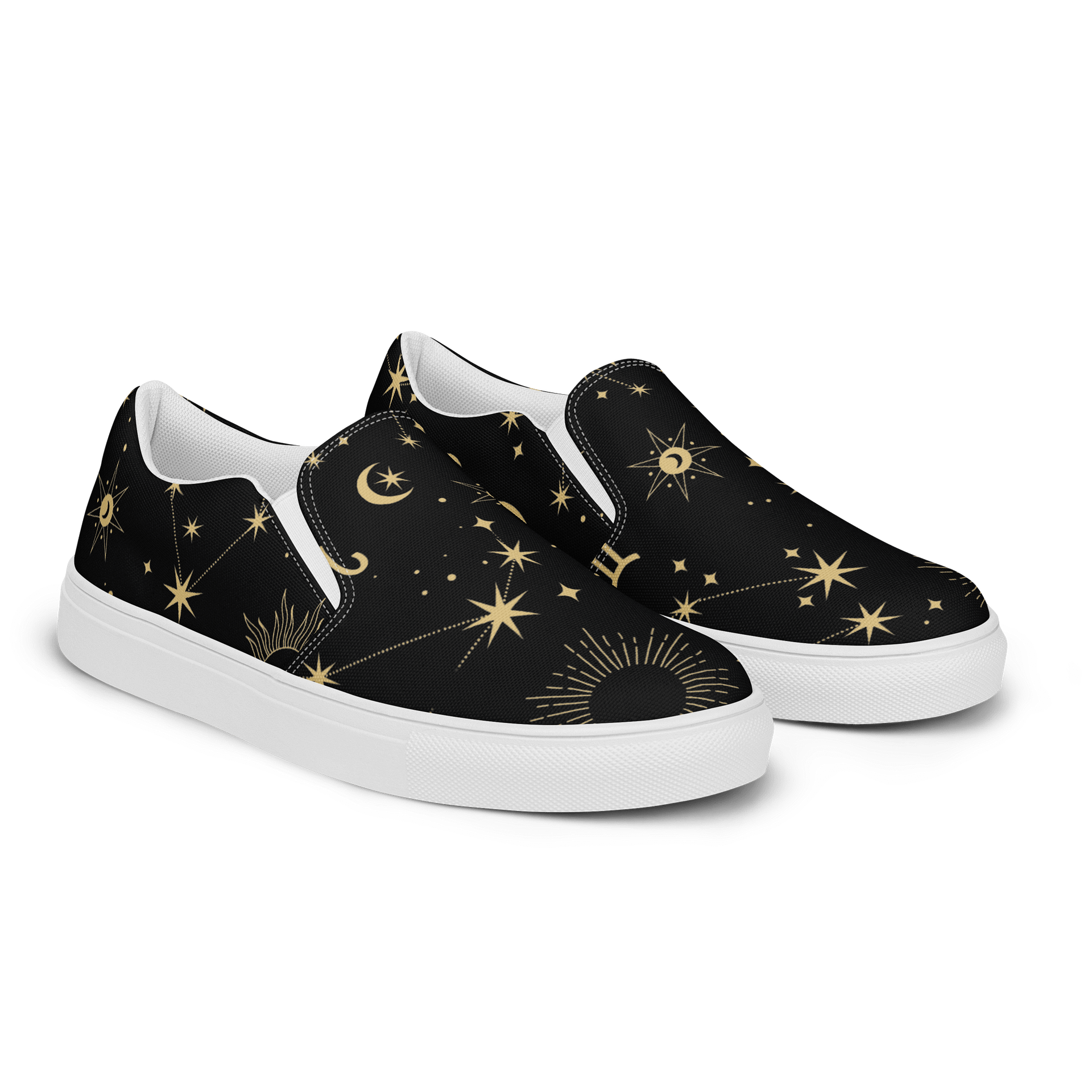 Celestial Zodiac Slip-On Shoes Astrology-Inspired Women's Canvas Sneakers for Spiritual & Cosmic Style product image (2)