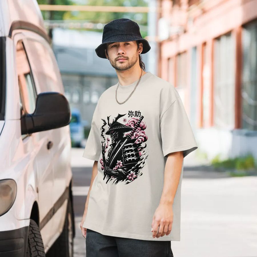 Samurai Shadows -AS Colour Premium Oversized Faded T-Shirt product image (4)