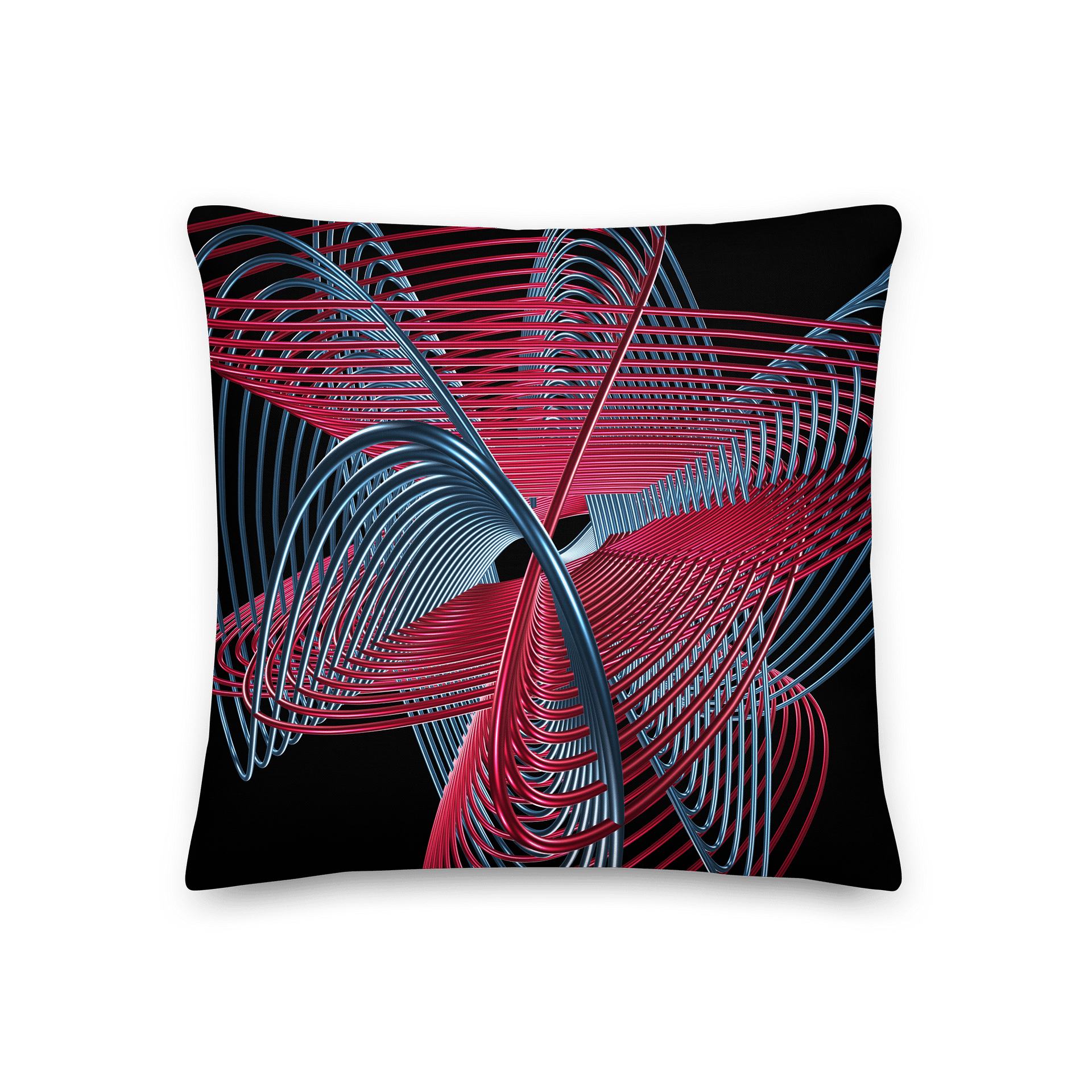 Oscilloscopic Dance 2+3 - Lissajous Figures Mathematical Art Pillow product image (2)