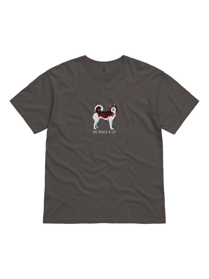 Sir Howls-A-Lot T-Shirt(Embroidered) of a Siberian Husky(Red) product image (4)