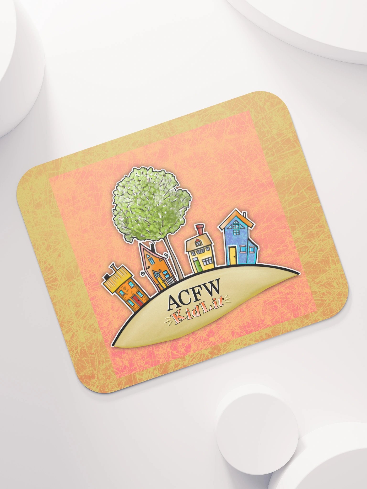 Whimsical ACFW KidLit House Mouse Pad Orange Background product image (7)