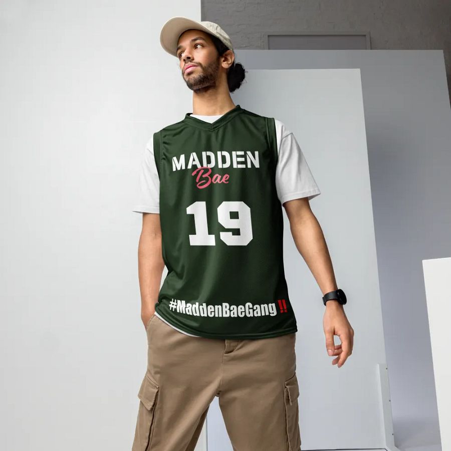 Madden Bae Jersey 👨‍🎨 (Green + White Logo) product image (4)