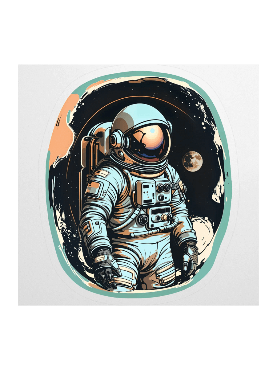 Retro Astronaut Sticker product image (1)