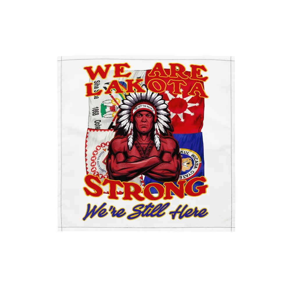 Lakota Pride White Bandana product image (1)