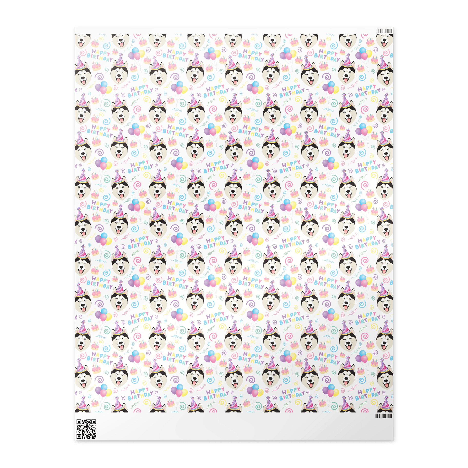 Siberian Husky Birthday Wrapping Paper product image (4)