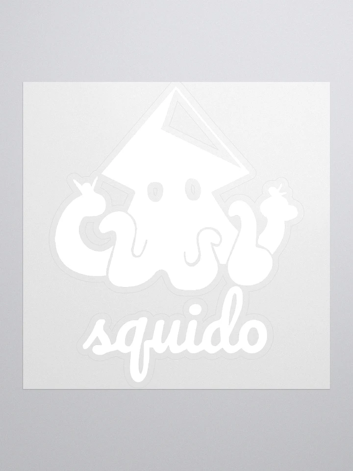 Squido Studio White Logo Stickers product image (1)