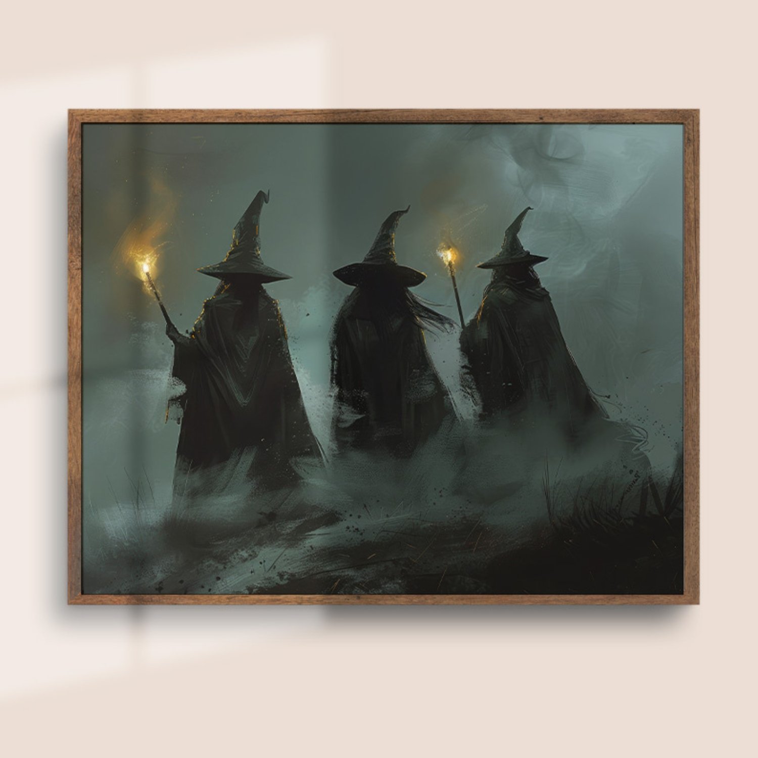Three Witches in The Fog Dark Gloomy Art Print product image (27)