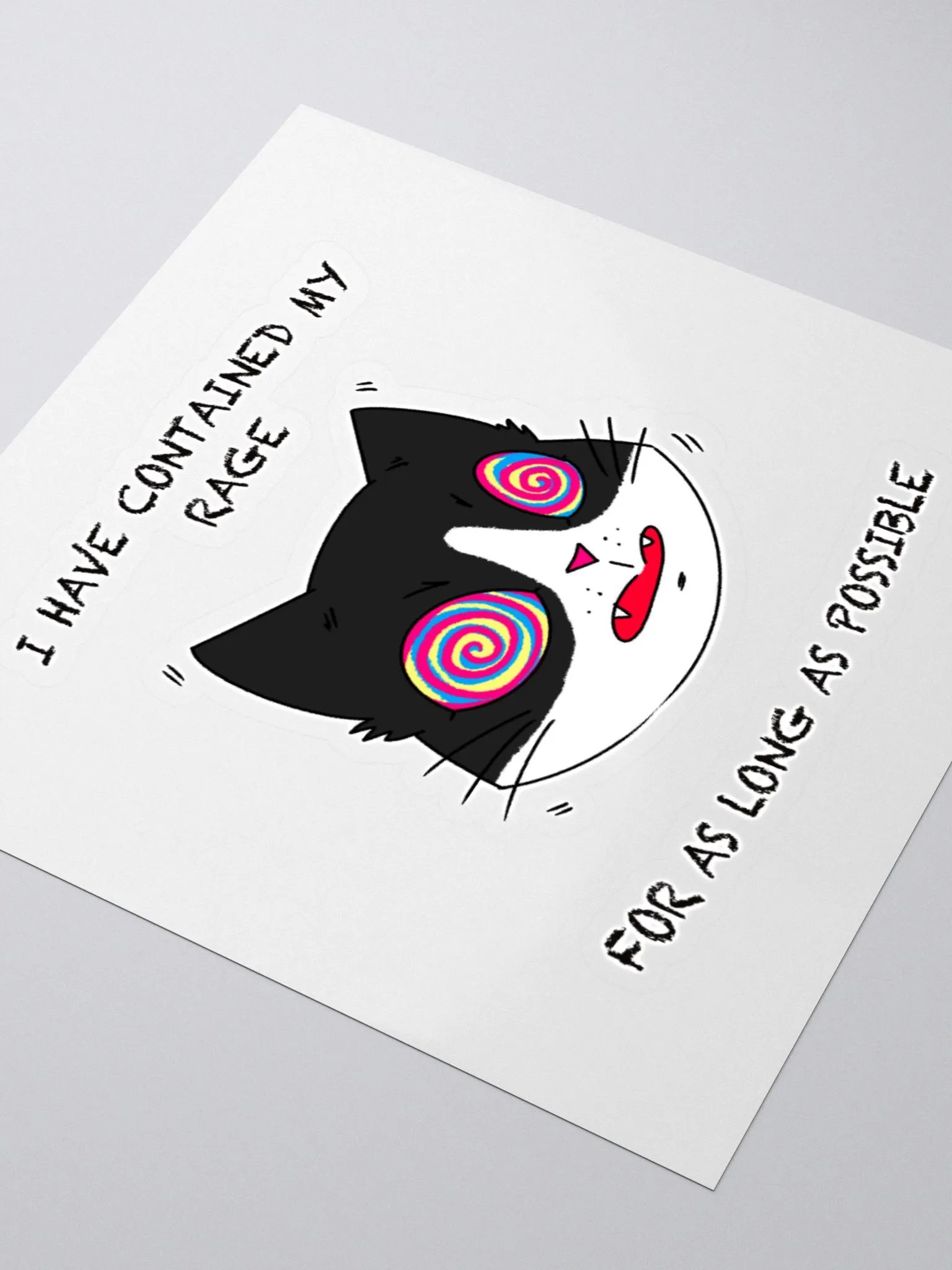 Rage Cat Sticker With Text product image (3)