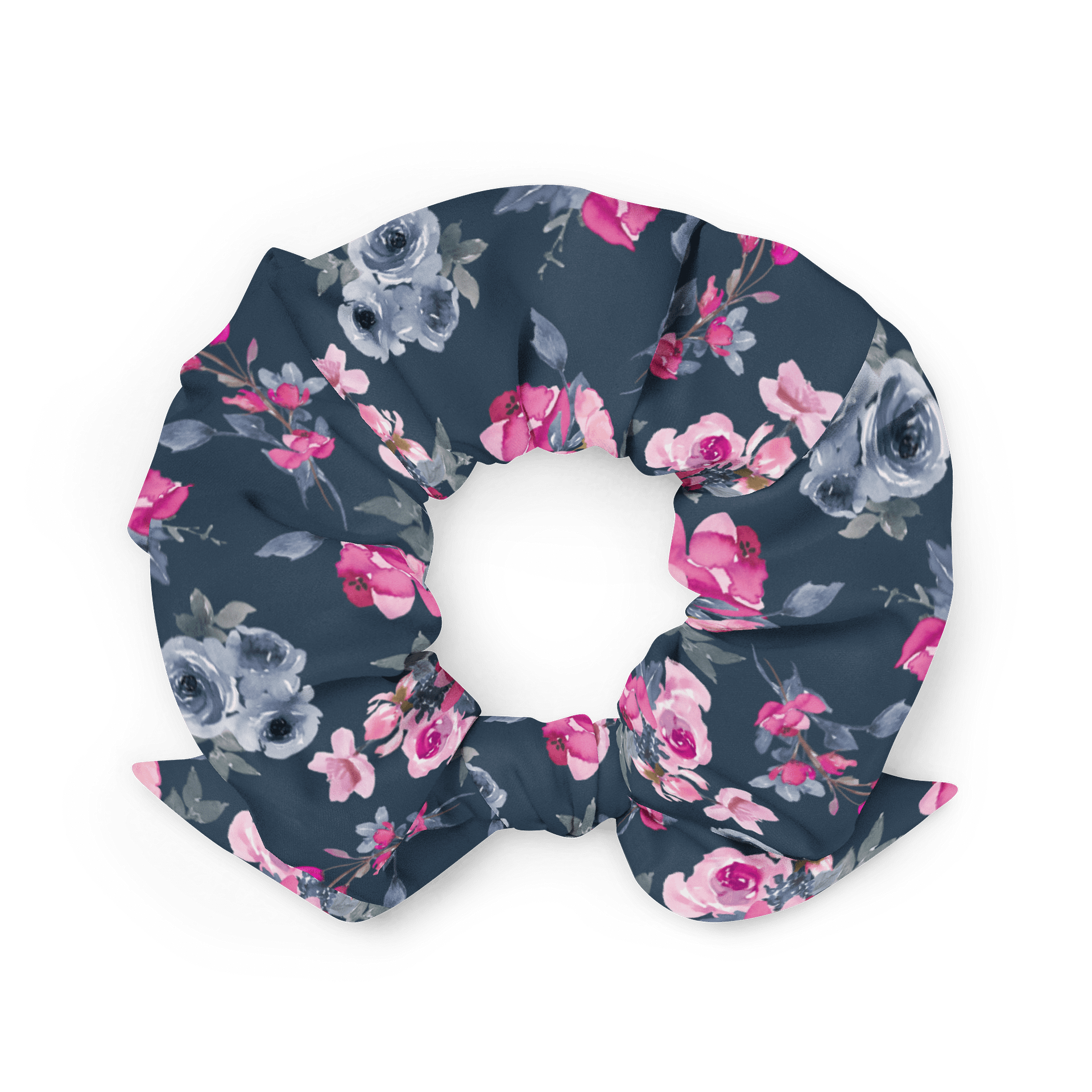 Navy Floral Garden Scrunchie product image (2)