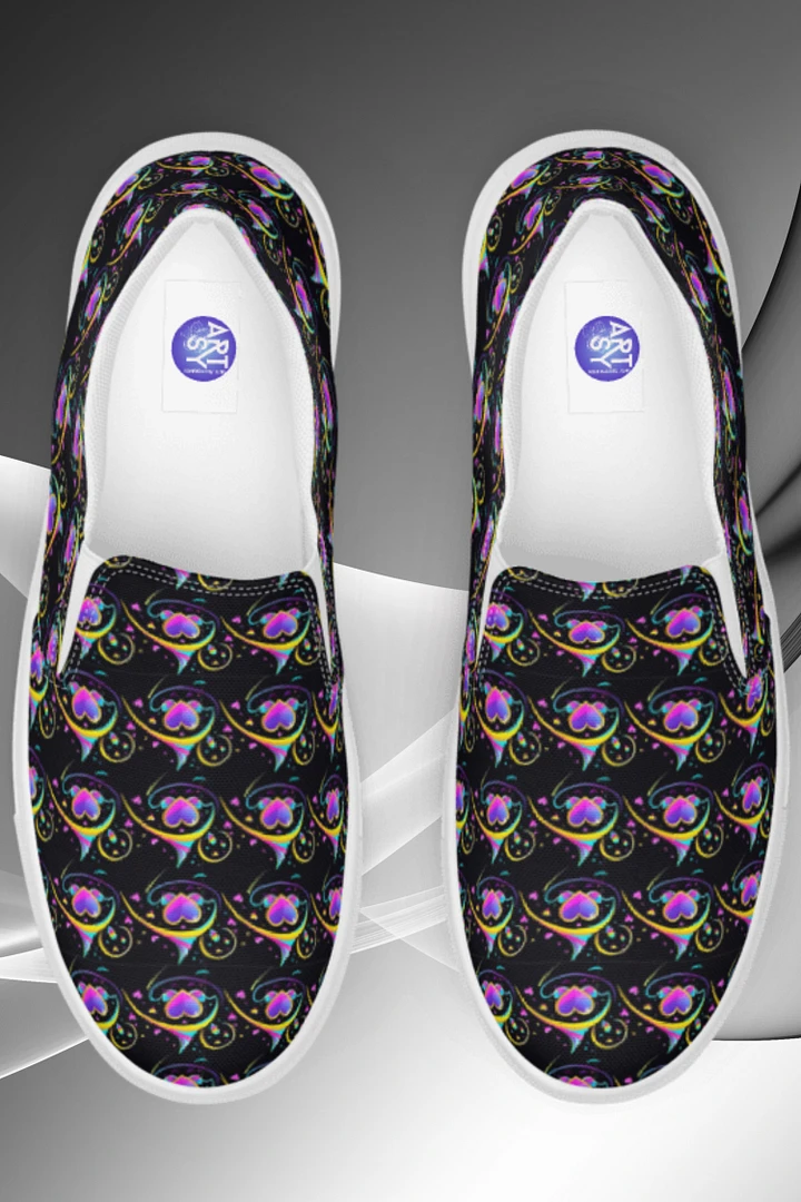 Valentines Heart All Over Print Slip On Shoes product image (1)