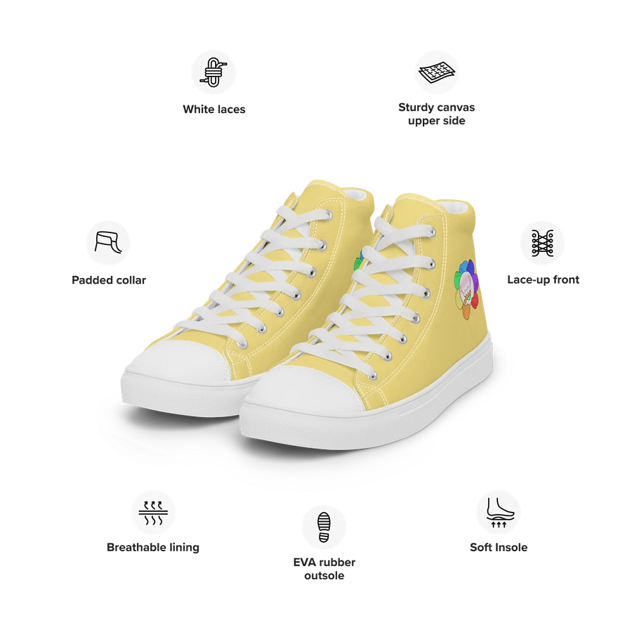 Pastel Yellow and White Flower Sneakers product image (18)
