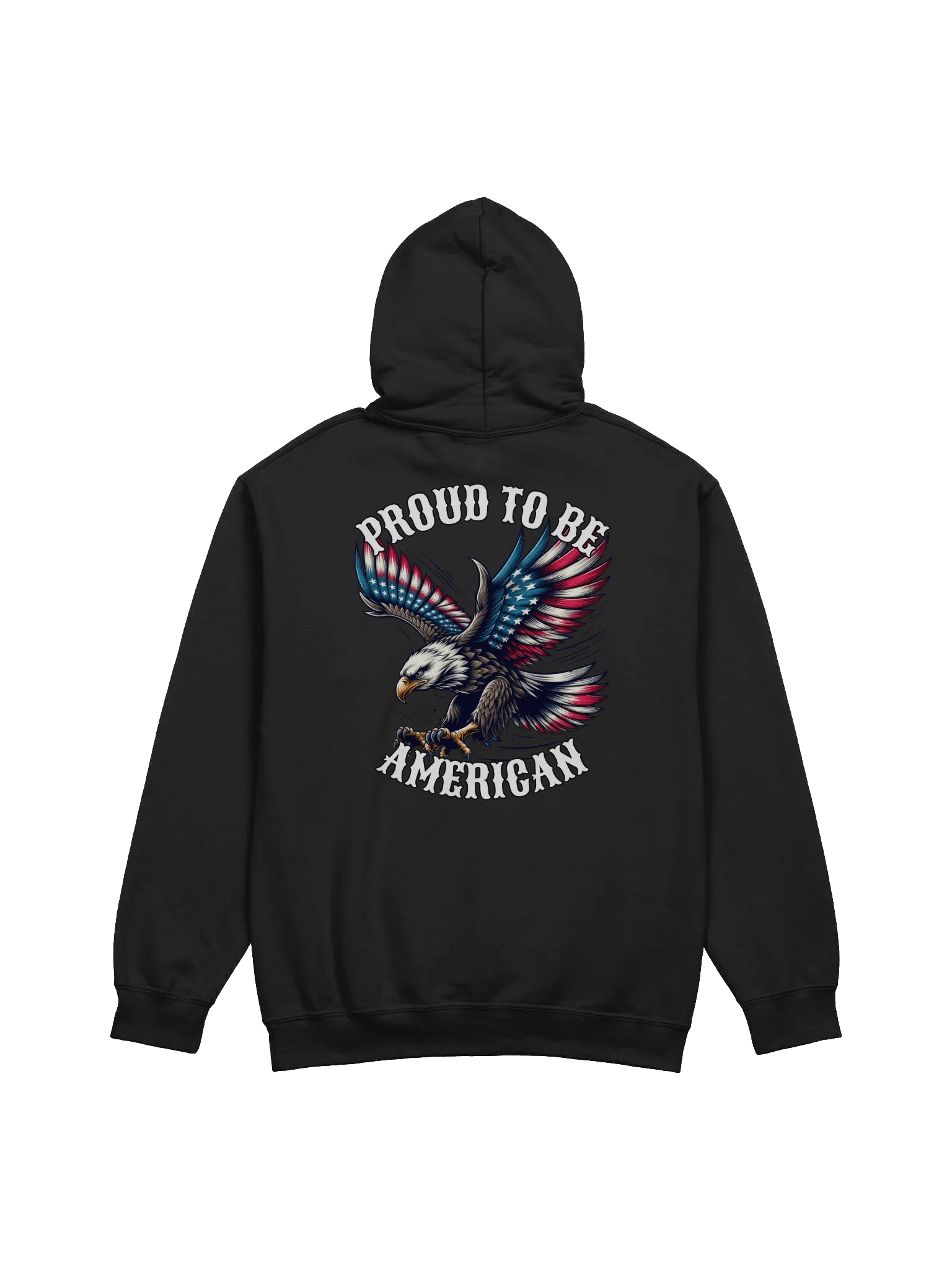 Proud to Be American Hoodie | USA Flag Bald Eagle Pullover for Patriotic Americans product image (3)