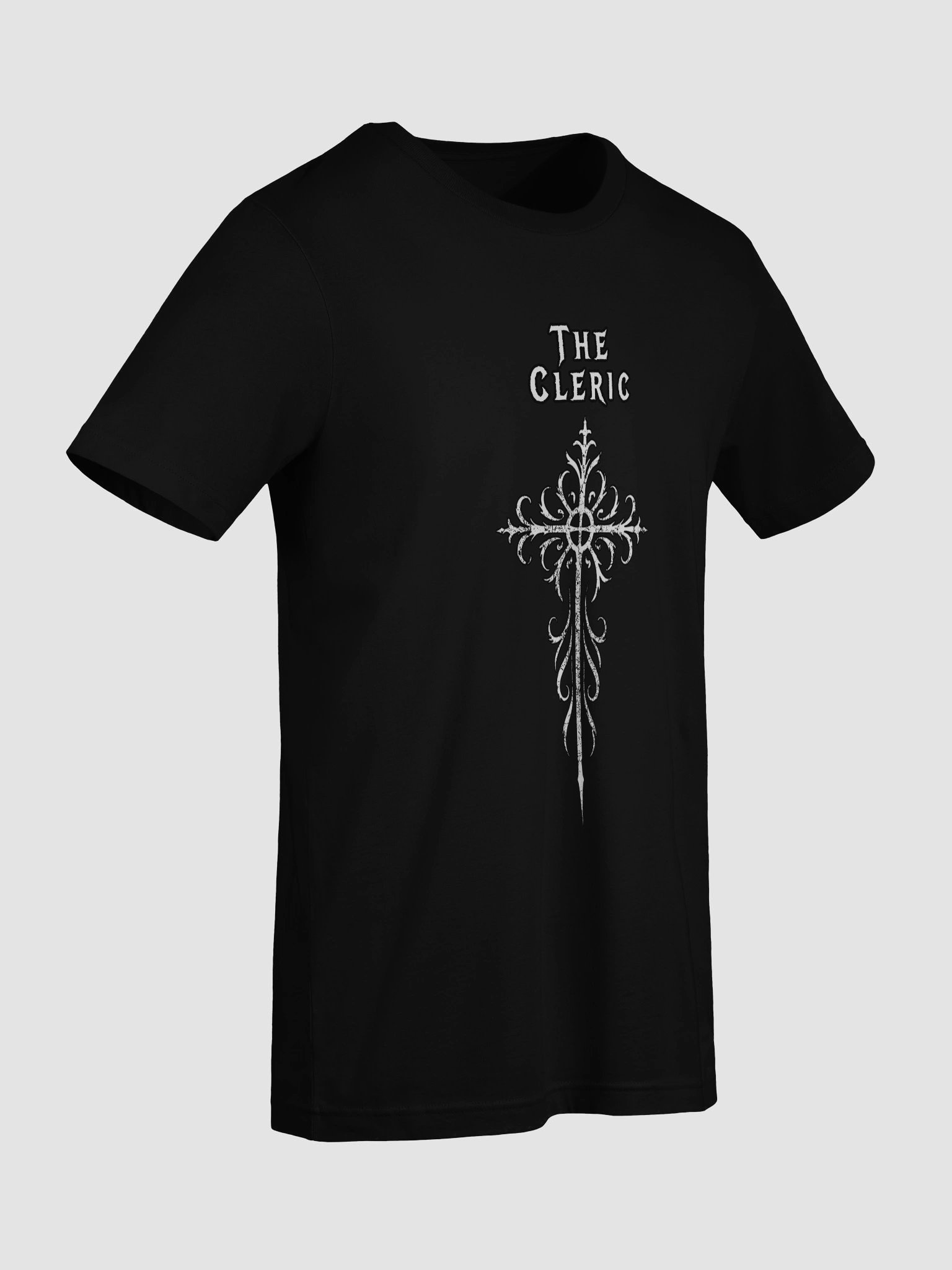 Cleric Shirt, Grunge Tarot-Inspired Roleplaying Class Symbol Tee product image (68)
