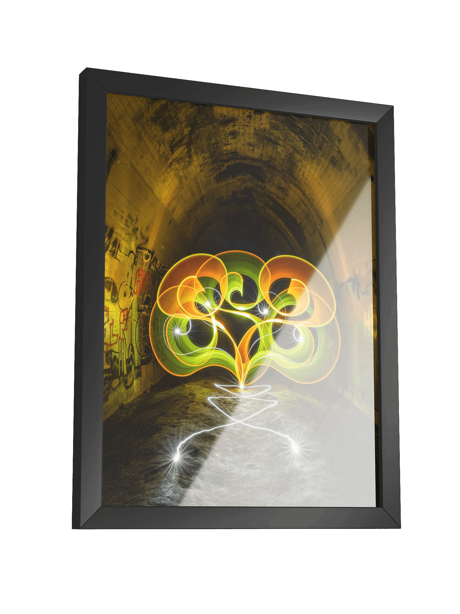 Abandoned Railway Tunnel Light Painting | Framed product image (5)