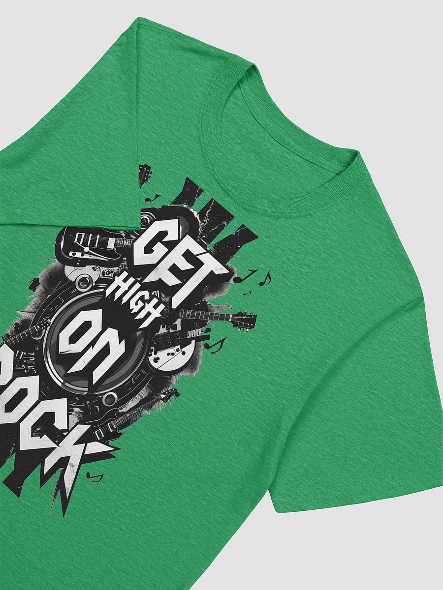 Rock Music-Inspired T-Shirt – Bold 'GET HIGH ON ROCK' Design, Unisex Fit product image (7)