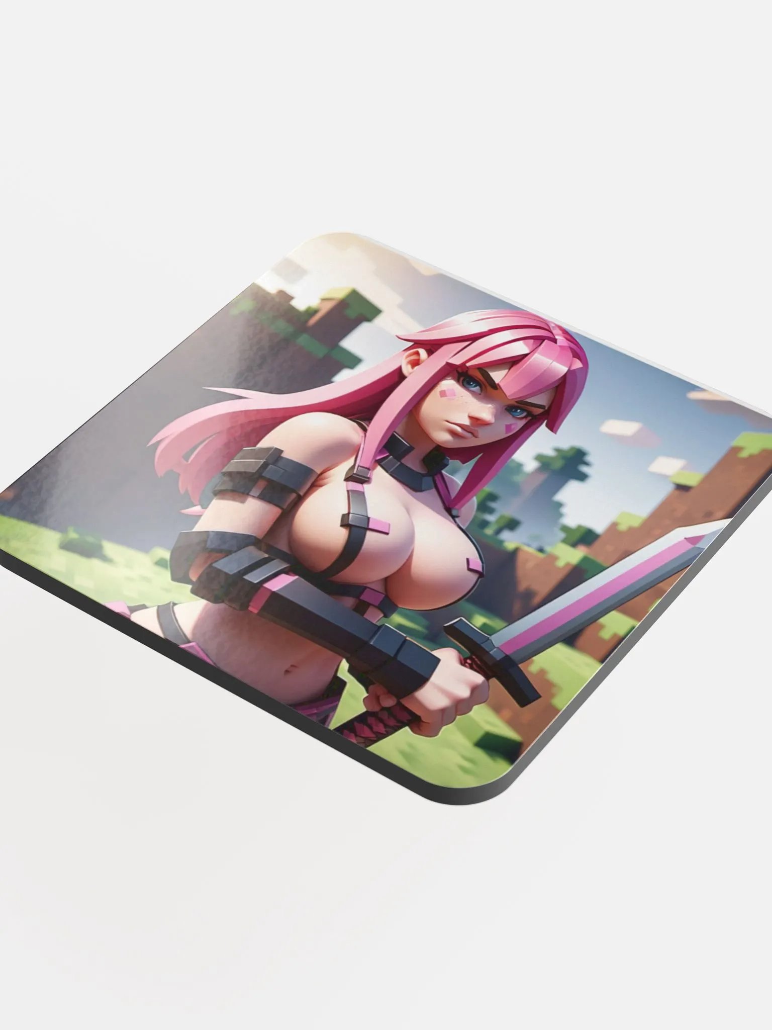 Pixelated Warrior Cork Coaster product image (4)