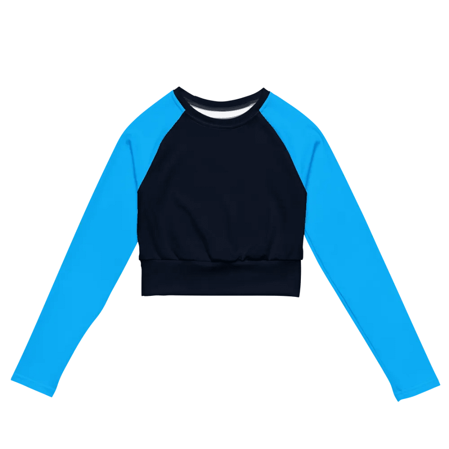 Sassy Blue Block Crop Shirt product image (4)