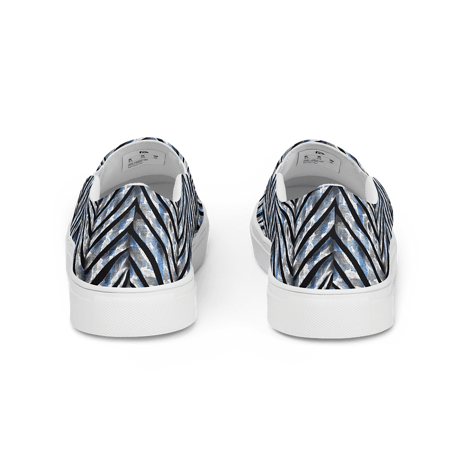 Blue Grey Snake Skin Canvas Shoes product image (4)