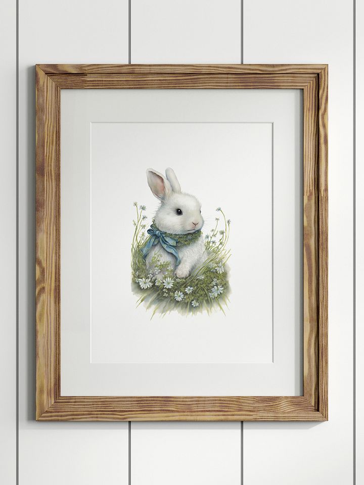 Watercolor Woodland Bunny Print 2 product image (1)