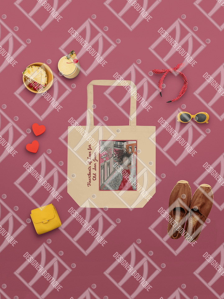 NN Designer Boutique x Camila Arraiza: Tote Bag (Afro-Boricua) – Heartbeats of Love for Old San Juan product image (2)