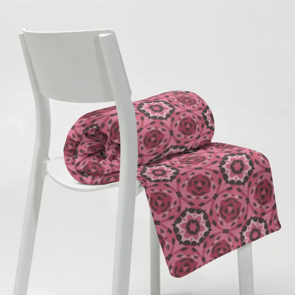 Pink & Black Octagonal Throw Blanket product image (9)