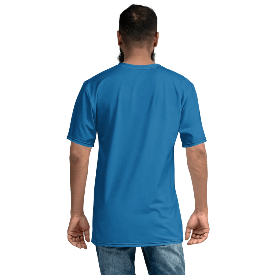Plain Atlantic Blue True Summer Men's Crewneck Polyester Heavyweight Premium T-Shirt by Treasure Pie product image (8)