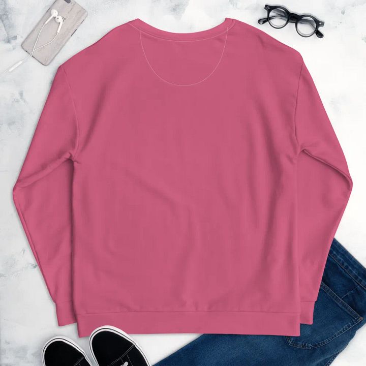 Plain Rosy Blush Pink Soft Summer Unisex Recycled Polyester Heavyweight Premium Sweatshirt by Treasure Pie product image (2)