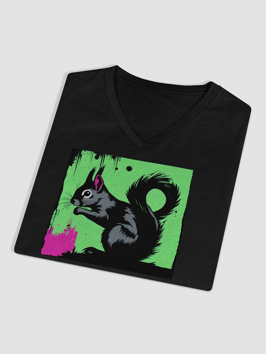 Whimsical Squirrel Silhouette V-Neck Tee product image (3)