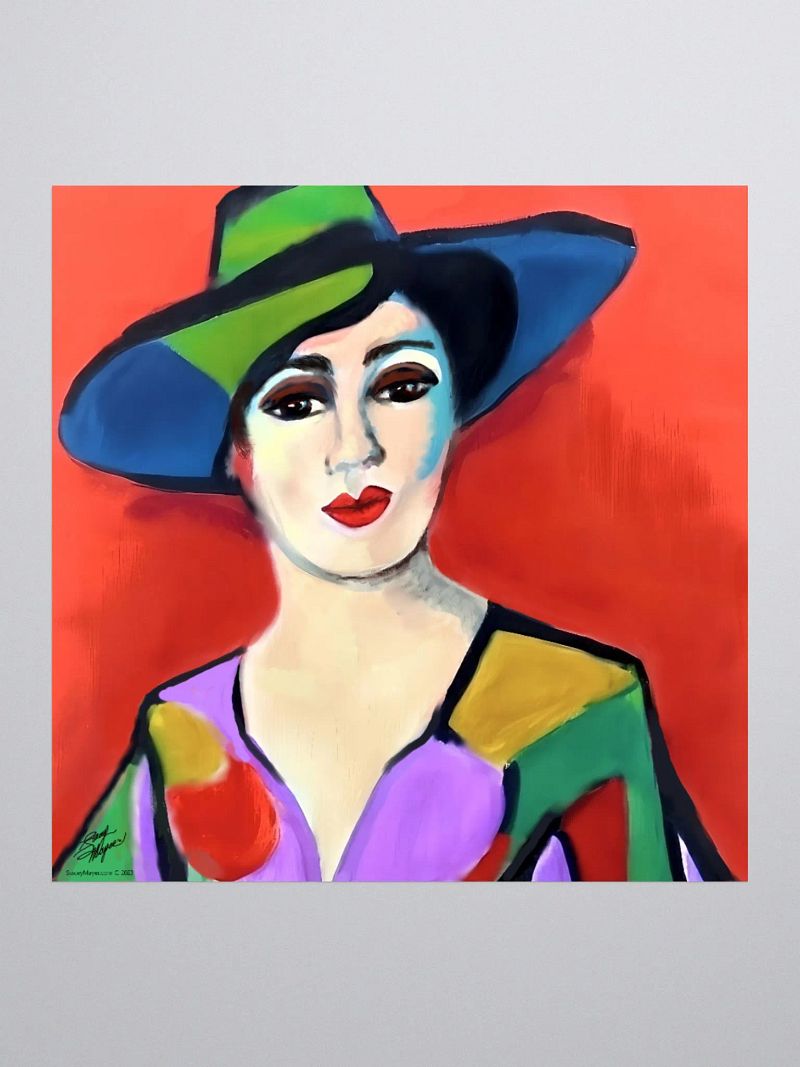 Donna with Hat Sticker