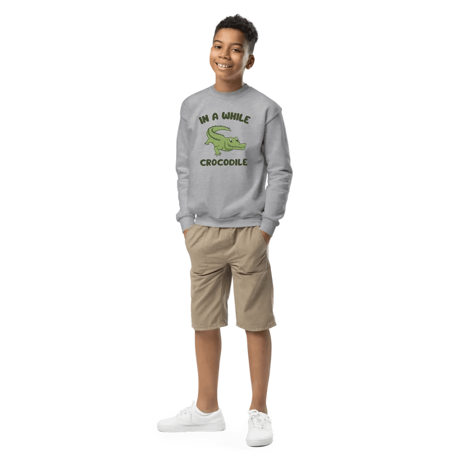 In a While Crocodile Youth Sweatshirt product image (2)