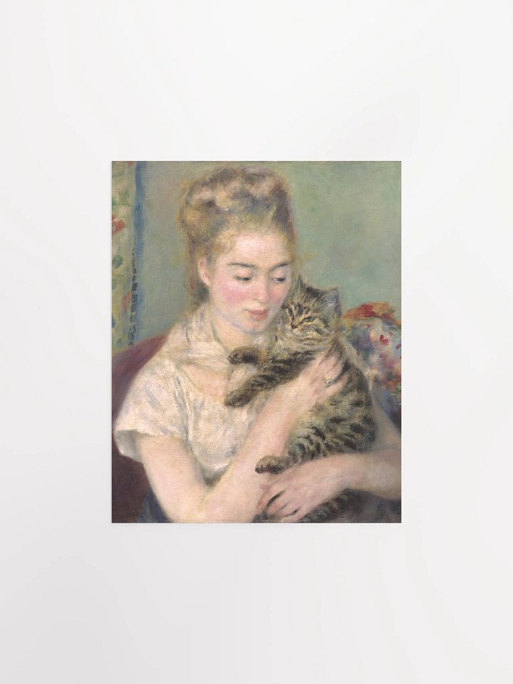 ''Woman with a Cat'' by Auguste Renoir Poster product image (1)