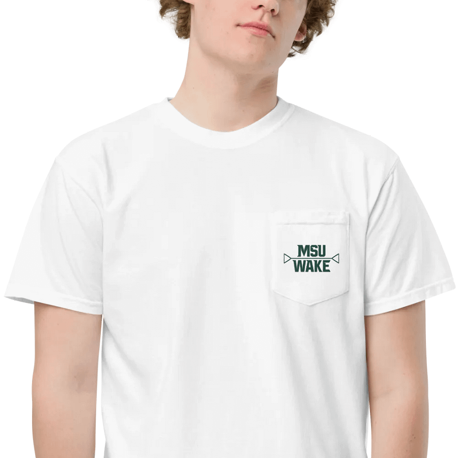 MSU Wake Pocket Tee (Light) product image (1)