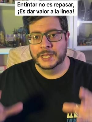 Cuando enseñamos a entintar, muchos piensan que solo se trata de repasar. ¡Pero entintar es dar valor a la línea! Descubre cómo lo explico a mis alumnos. Mira el vídeo completo en YouTube para más tips sobre dibujo y entintado. #Entintado #Dibujo #Ilustración #ConsejosDeArte #AprenderADibujar #Cómic #YenSanCei