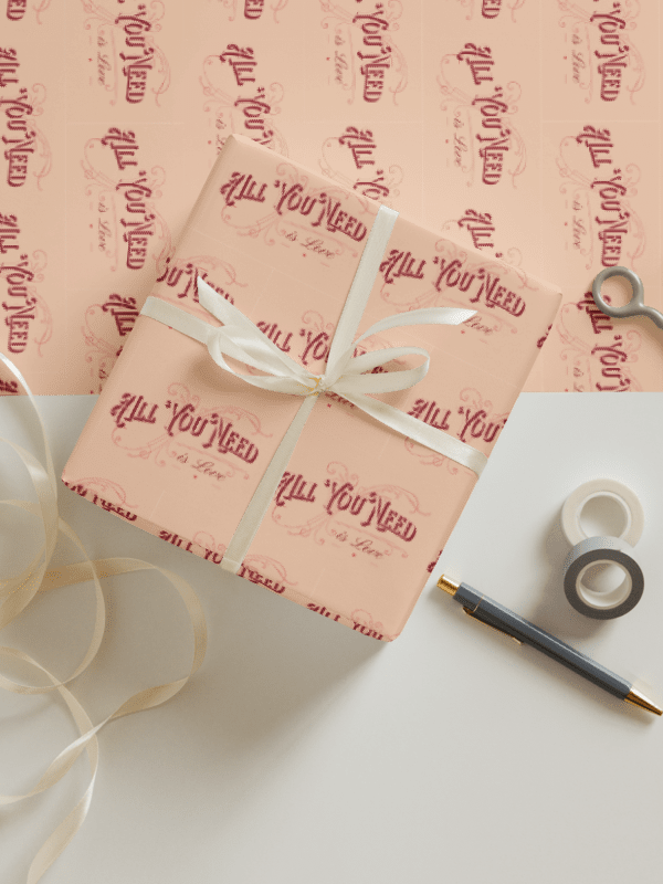 Retro Valentines Wrapping Paper Set of 3 product image (3)