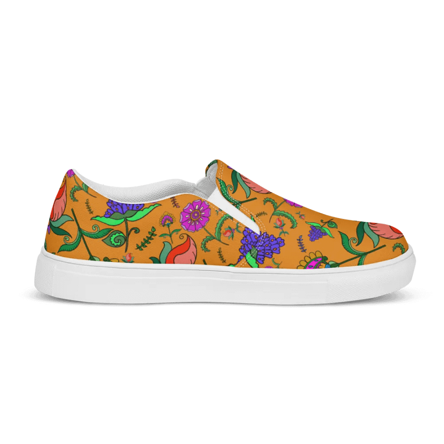 Kalamkari Floral Canvas Slip Ons product image (12)