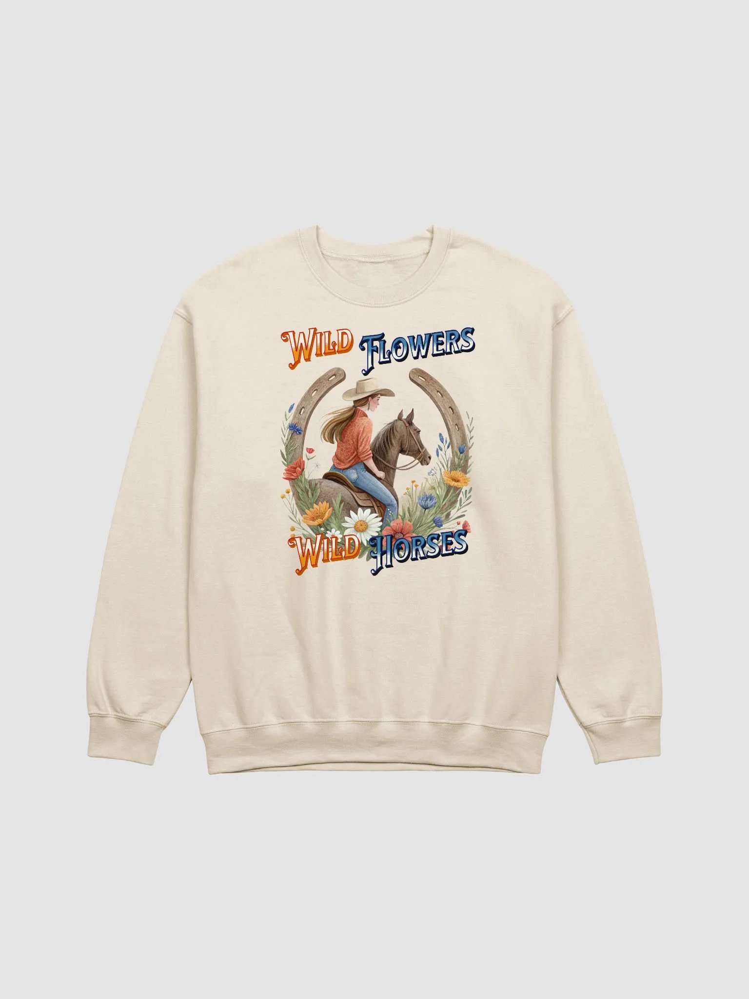 Wild Flowers Wild Horses Cowgirl Crewneck Sweatshirt product image (1)