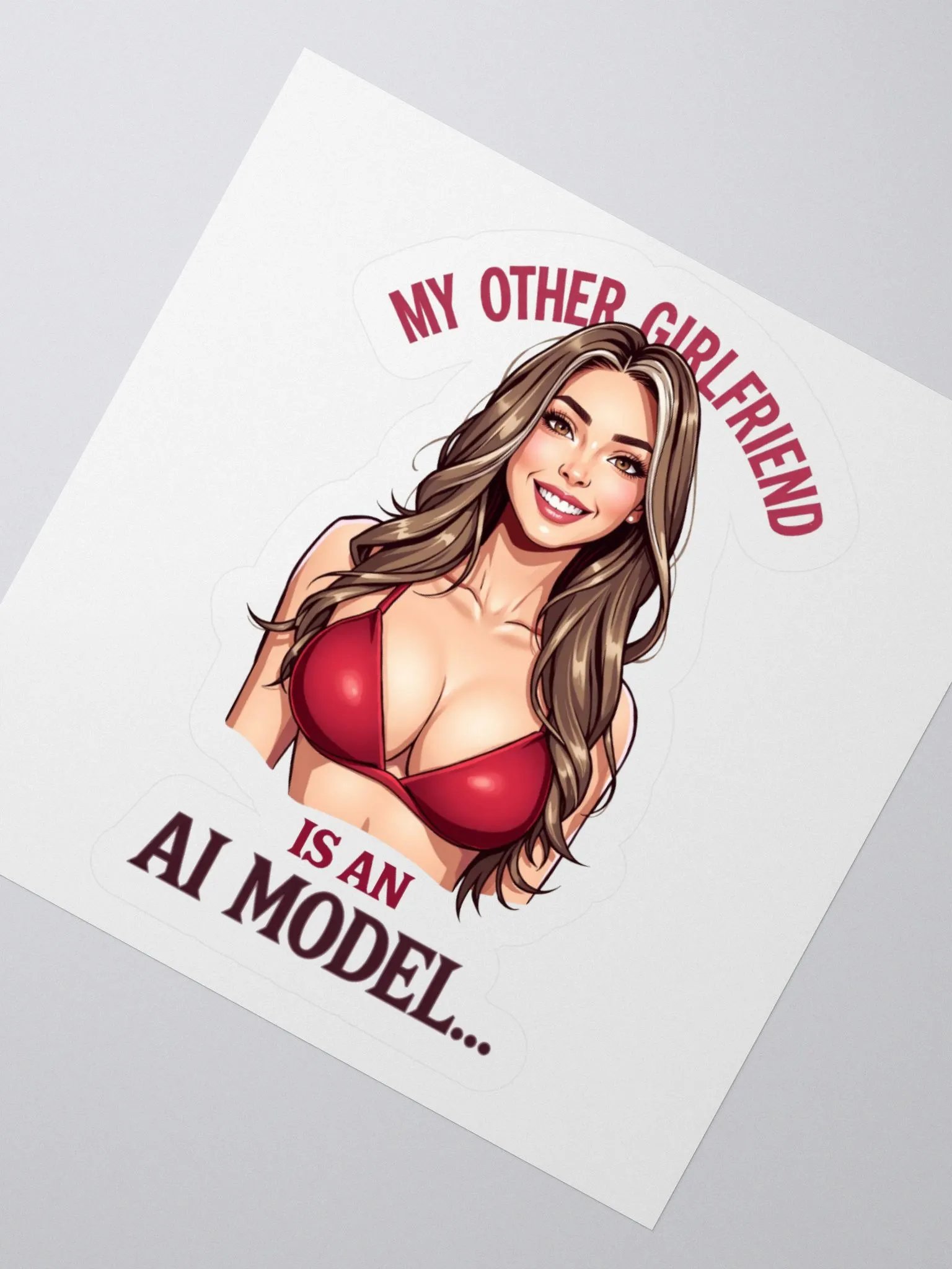AI Model Kiss Cut Stickers product image (4)