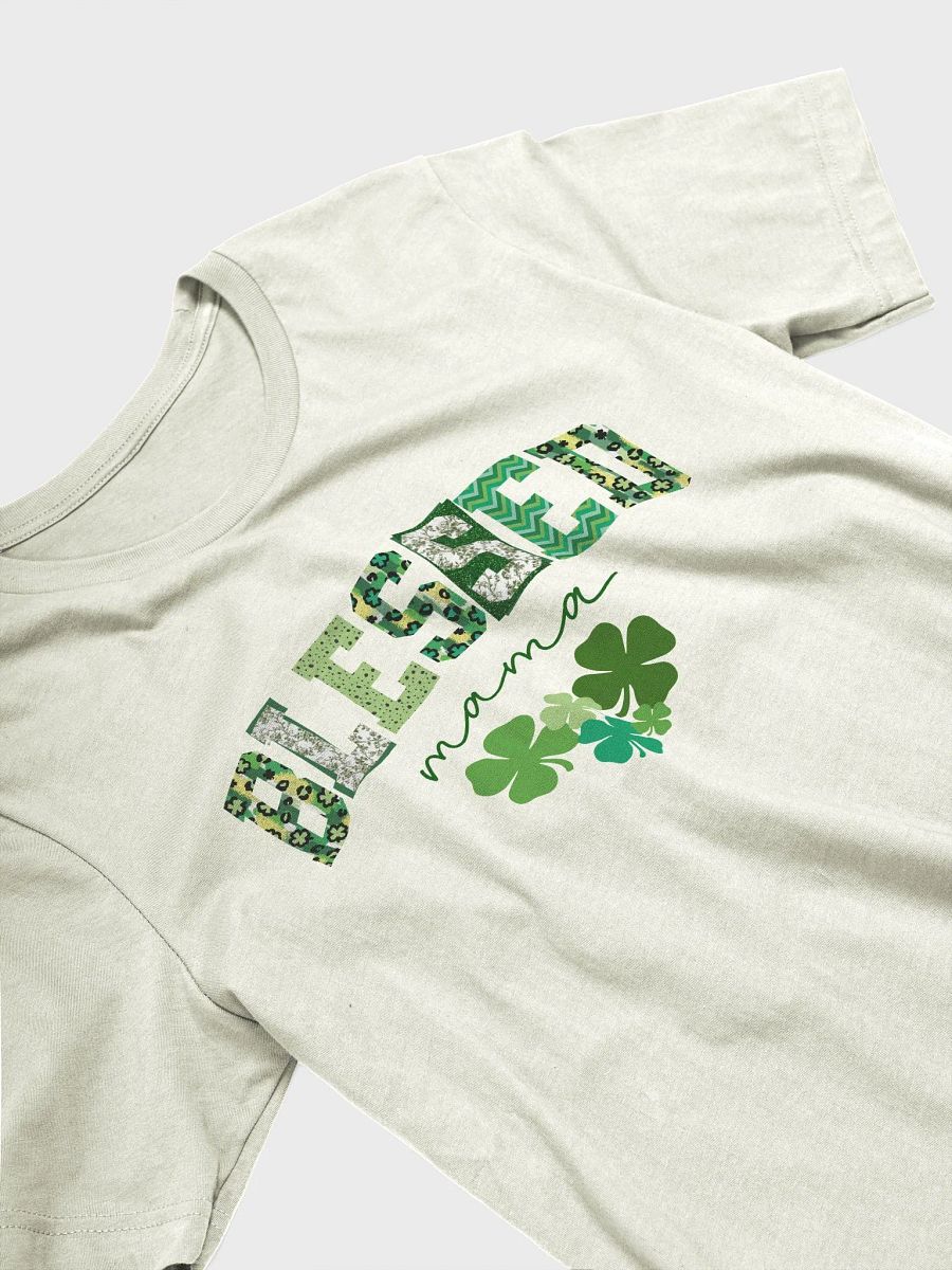 St Patricks Day Blessed Mama Shirt - Clover t-shirt for Mother of five product image (8)