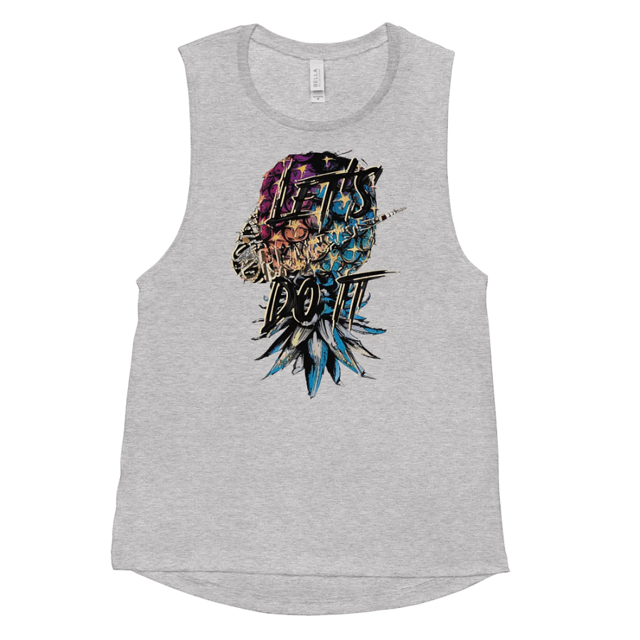 Let's Do It Swoosh Graffity Styled Upside-Down Pineapple flowy women's Tank Top product image (58)