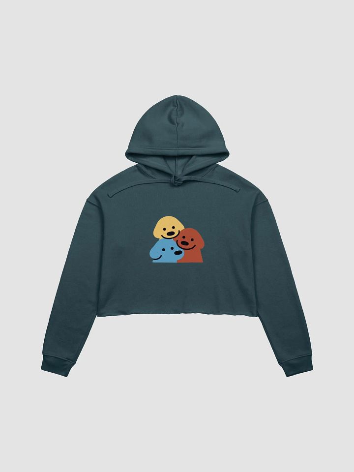 Whimsical Pup Trio Crop Hoodie product image (6)
