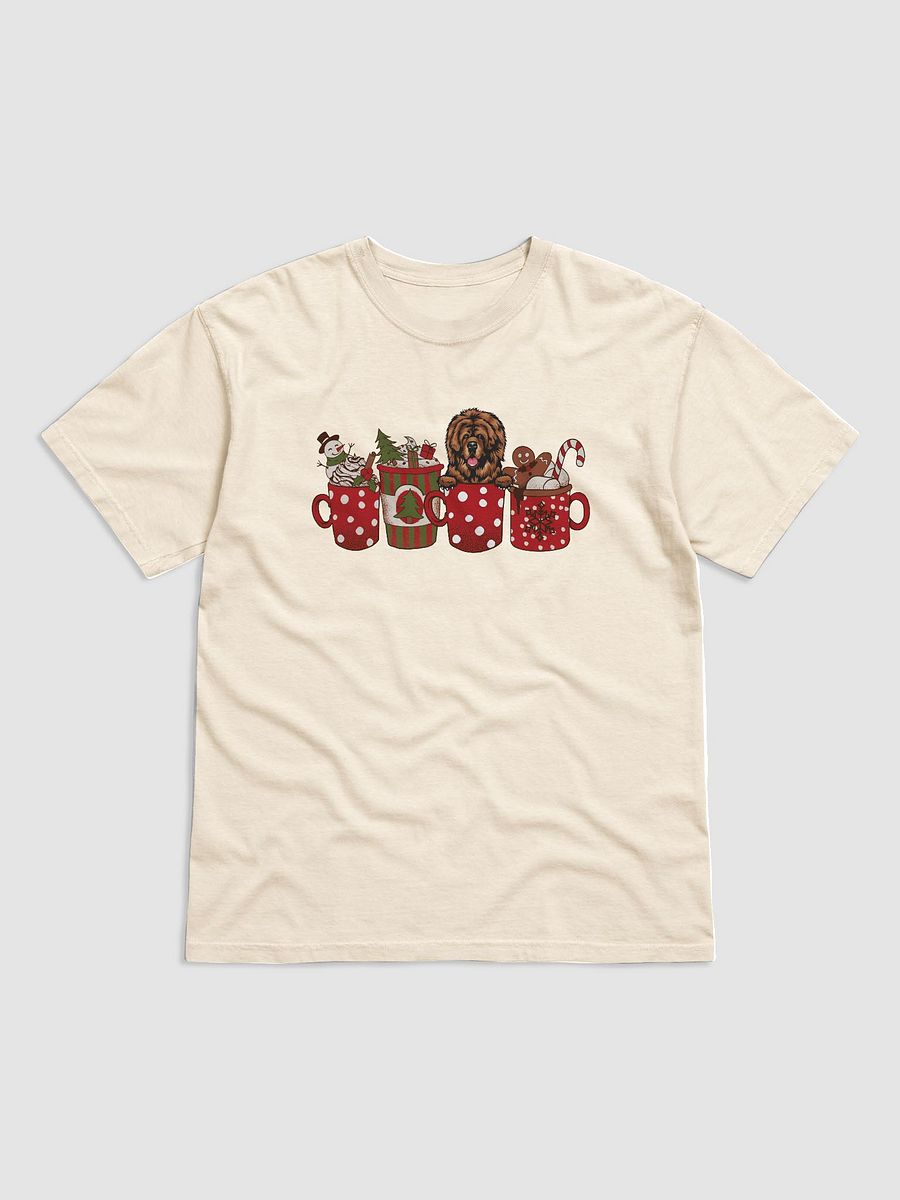 Cute Tibetan Mastiff in a Christmas Cup T-Shirt | Funny Christmas Pup in a Cup product image (14)