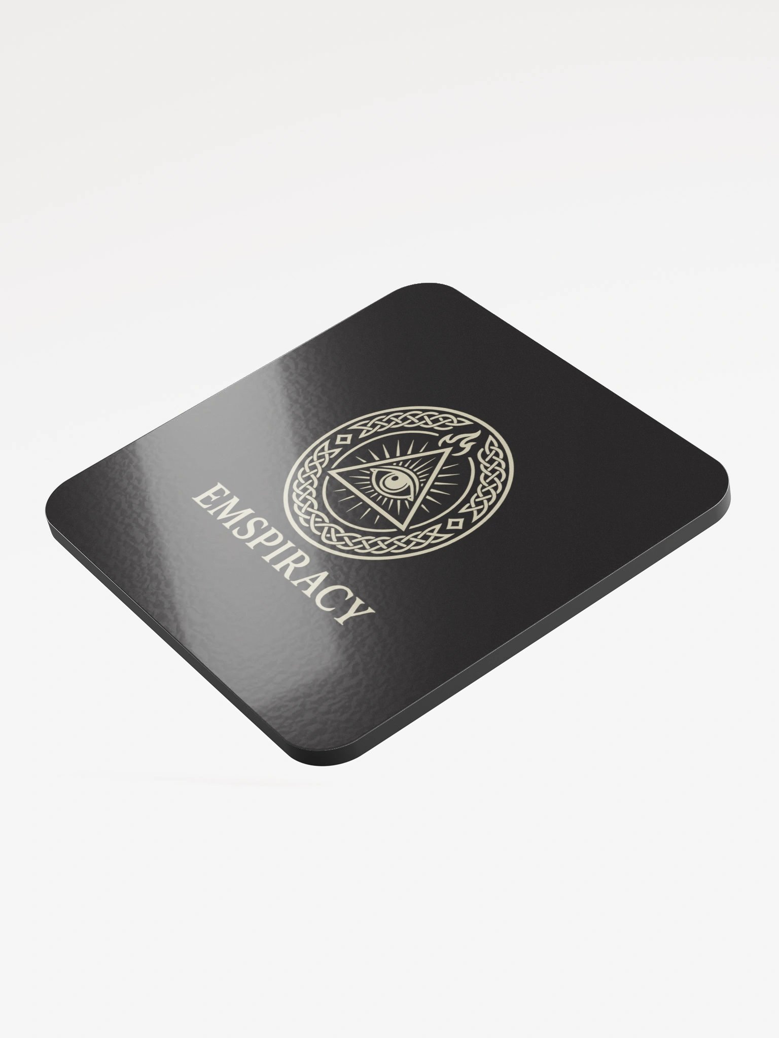🔥 Emspiracy Black Flame Coaster Minimalist Magic Meets Grid-Breaking Vibe 🔥 product image (4)