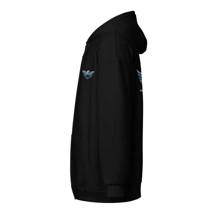 Navy Zip Hoodie - MDA Front UP Back product image (15)