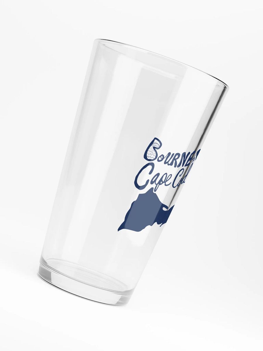 BOURNE to Cape Cod™ | 16 oz Shaker Pint Glass | Classic Coastal Drinkware for Beer, Cocktails & More | Navy Blue Logo product image (6)