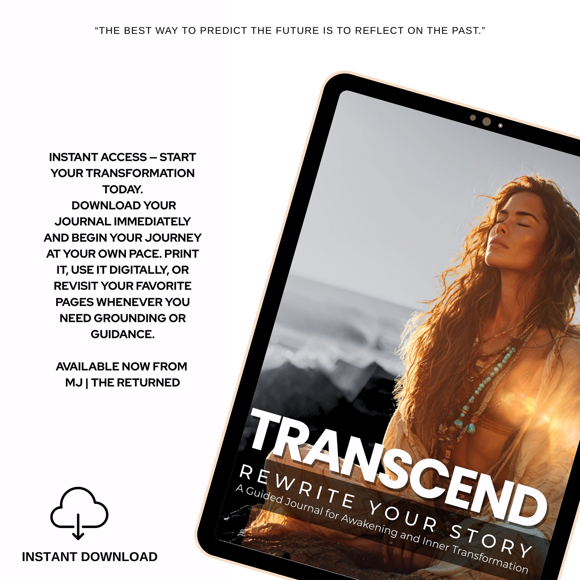 Transcend Guided Journal Workbook | 56-Page Self Discovery, Mindfulness & Healing Journal | Awareness, Reframing, Visioning, Integration, Journaling | Printable PDF product image (4)