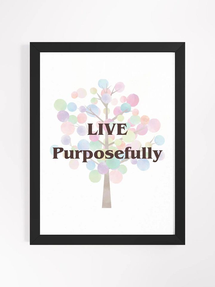 Live Purposefully Tree Poster product image (1)