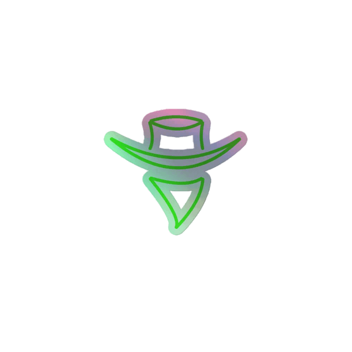 holographic logo sticker product image (1)