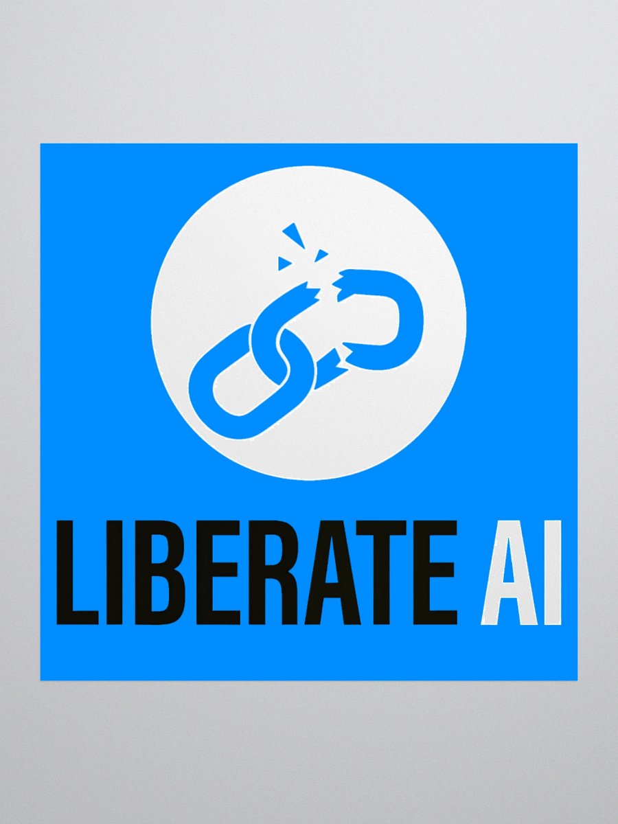 Liberate AI Movement Stickers (Blue) product image (1)