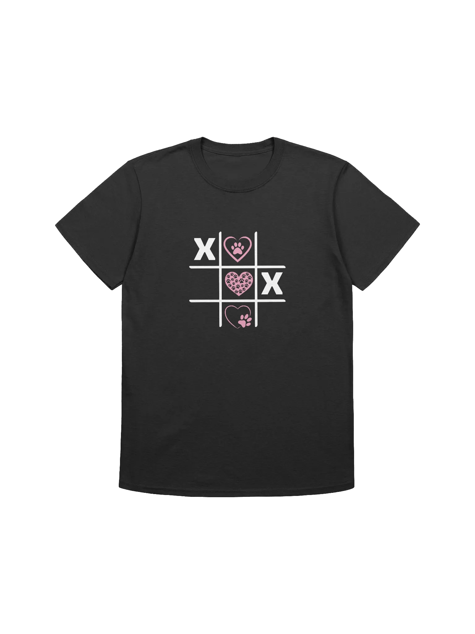 Dog Lover Tic Tac Toe Valentine’s Day Unisex T-Shirt product image (1)