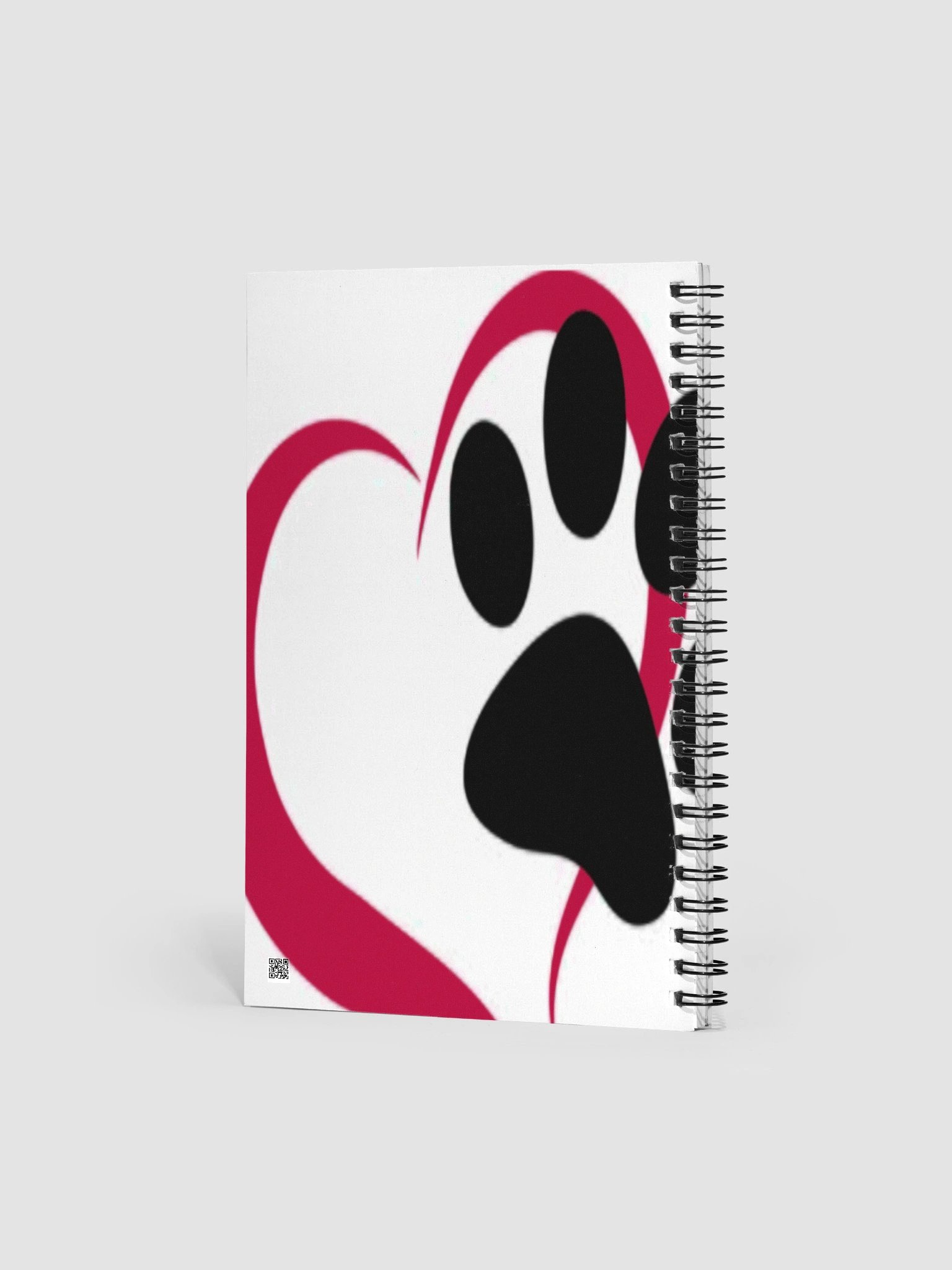 Paw Print Heart Spiral Notebook product image (2)
